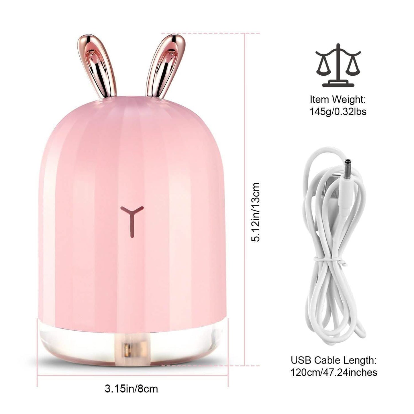 220ml Cool Mist Humidifier Ultrasonic Air Diffuser Atomizer with 7 Color DailySale