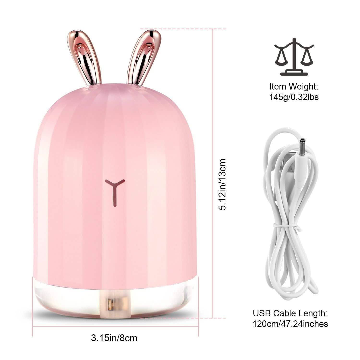220ml Cool Mist Humidifier Ultrasonic Air Diffuser Atomizer with 7 Color DailySale