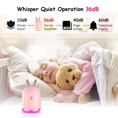 220ml Cool Mist Humidifier Ultrasonic Air Diffuser Atomizer with 7 Color DailySale