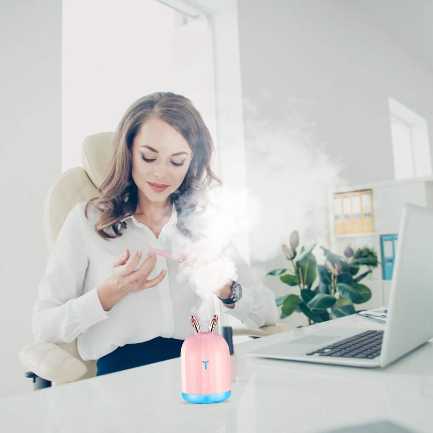 220ml Cool Mist Humidifier Ultrasonic Air Diffuser Atomizer with 7 Color DailySale