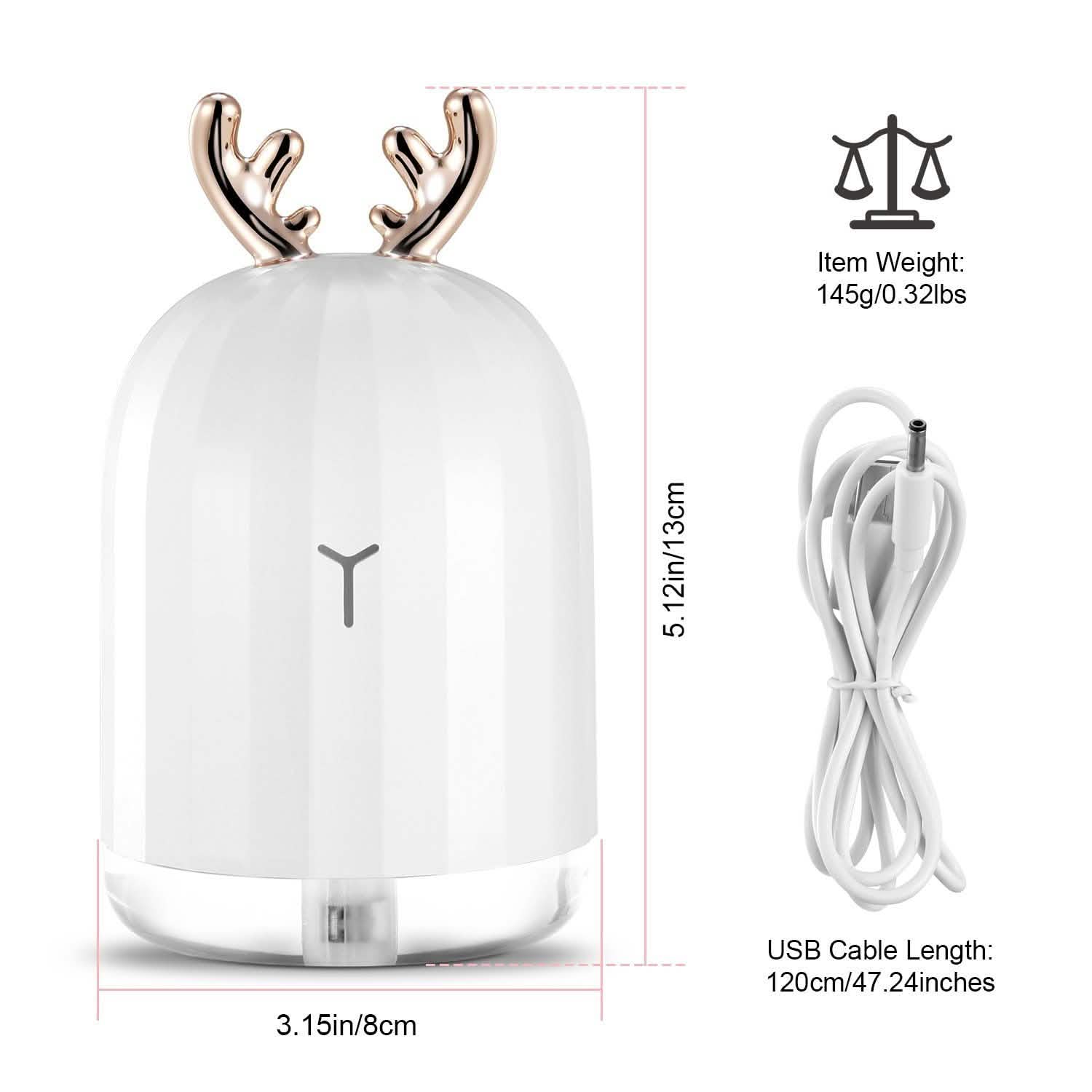 220ml Cool Mist Humidifier Ultrasonic Air Diffuser Atomizer with 7 Color DailySale