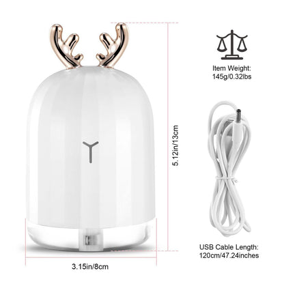220ml Cool Mist Humidifier Ultrasonic Air Diffuser Atomizer with 7 Color DailySale
