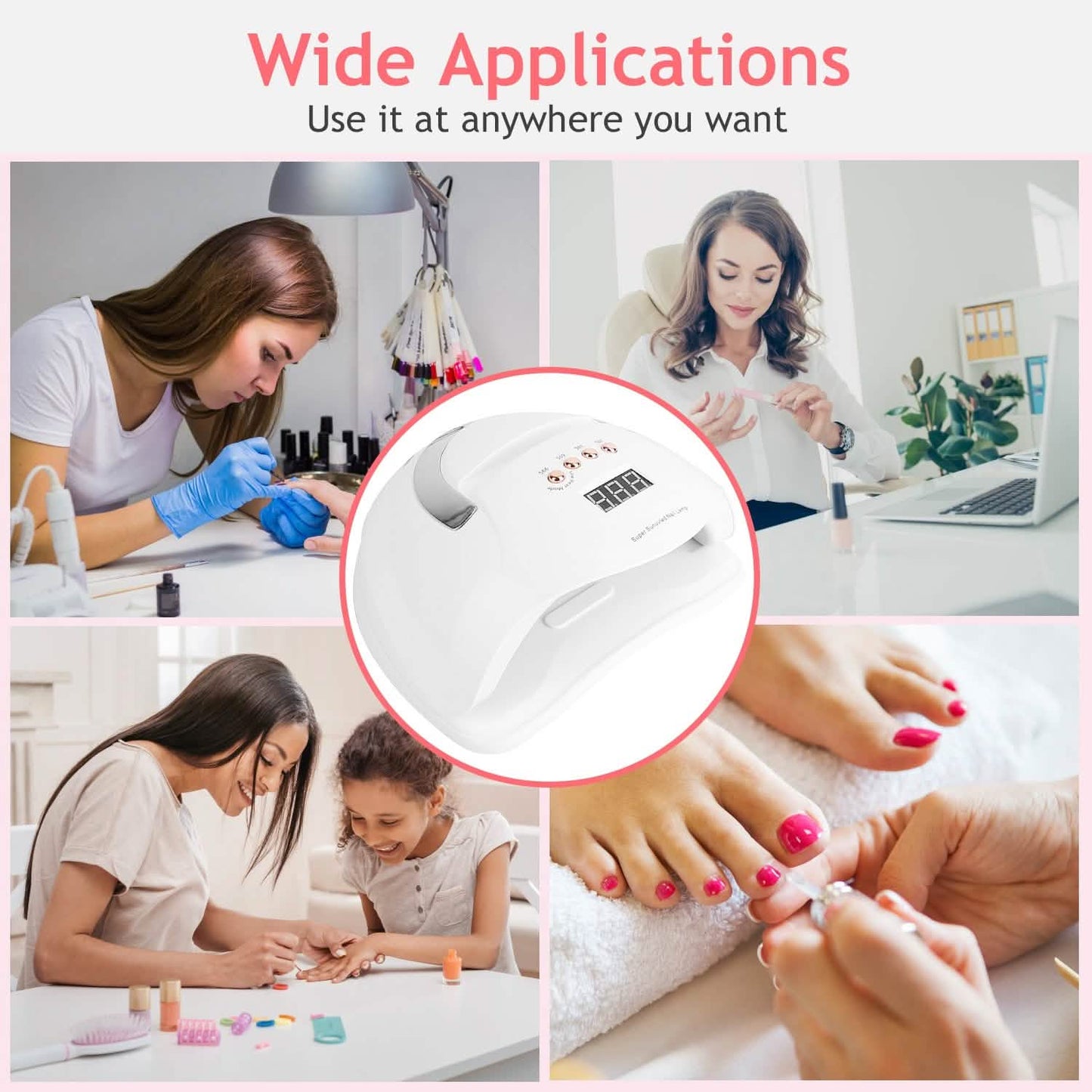 220W UV LED Nail Lamp Gel Polish Dryer DailySale