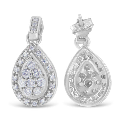 10k White Gold Round Cut Diamond Earrings (0.75 cttw, H-I Color, I1-I2 Clarity) Bids.com