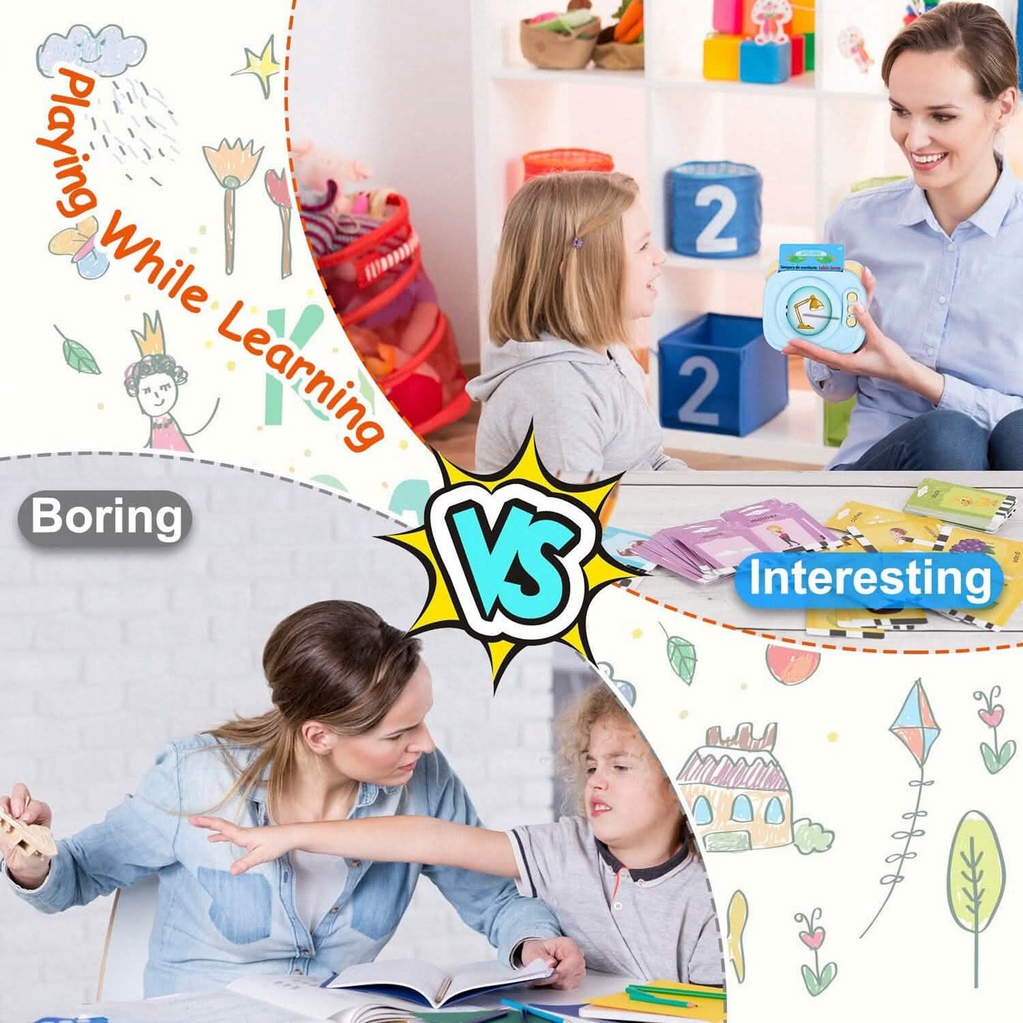 224 Sight Words Spanish and English Bilingual Talking Flash Cards DailySale
