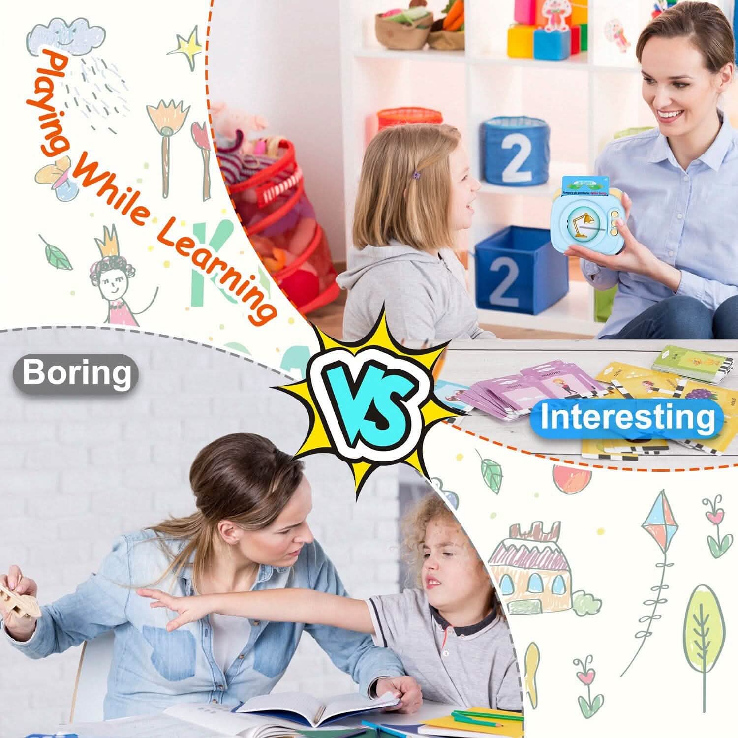 224 Sight Words Spanish and English Bilingual Talking Flash Cards DailySale