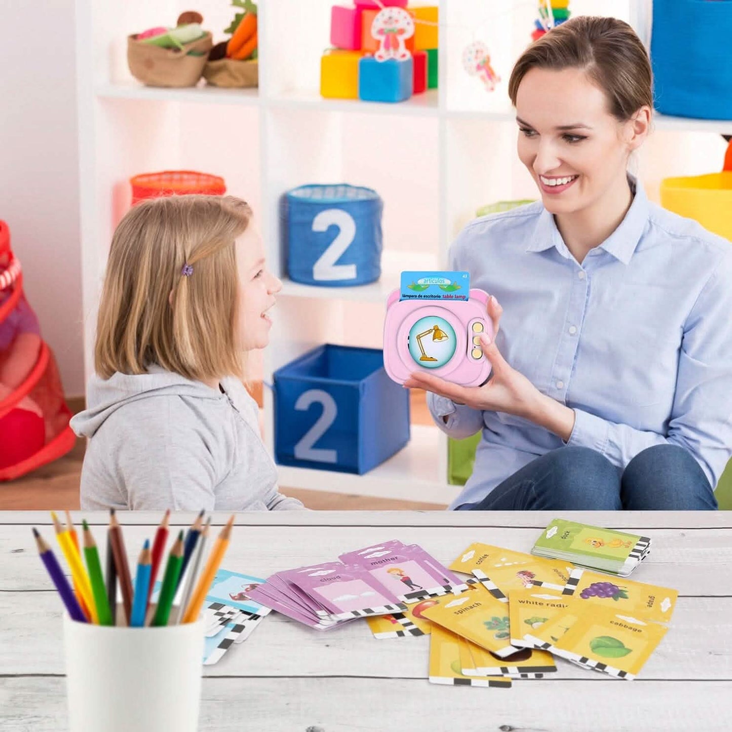 224 Sight Words Spanish and English Bilingual Talking Flash Cards DailySale