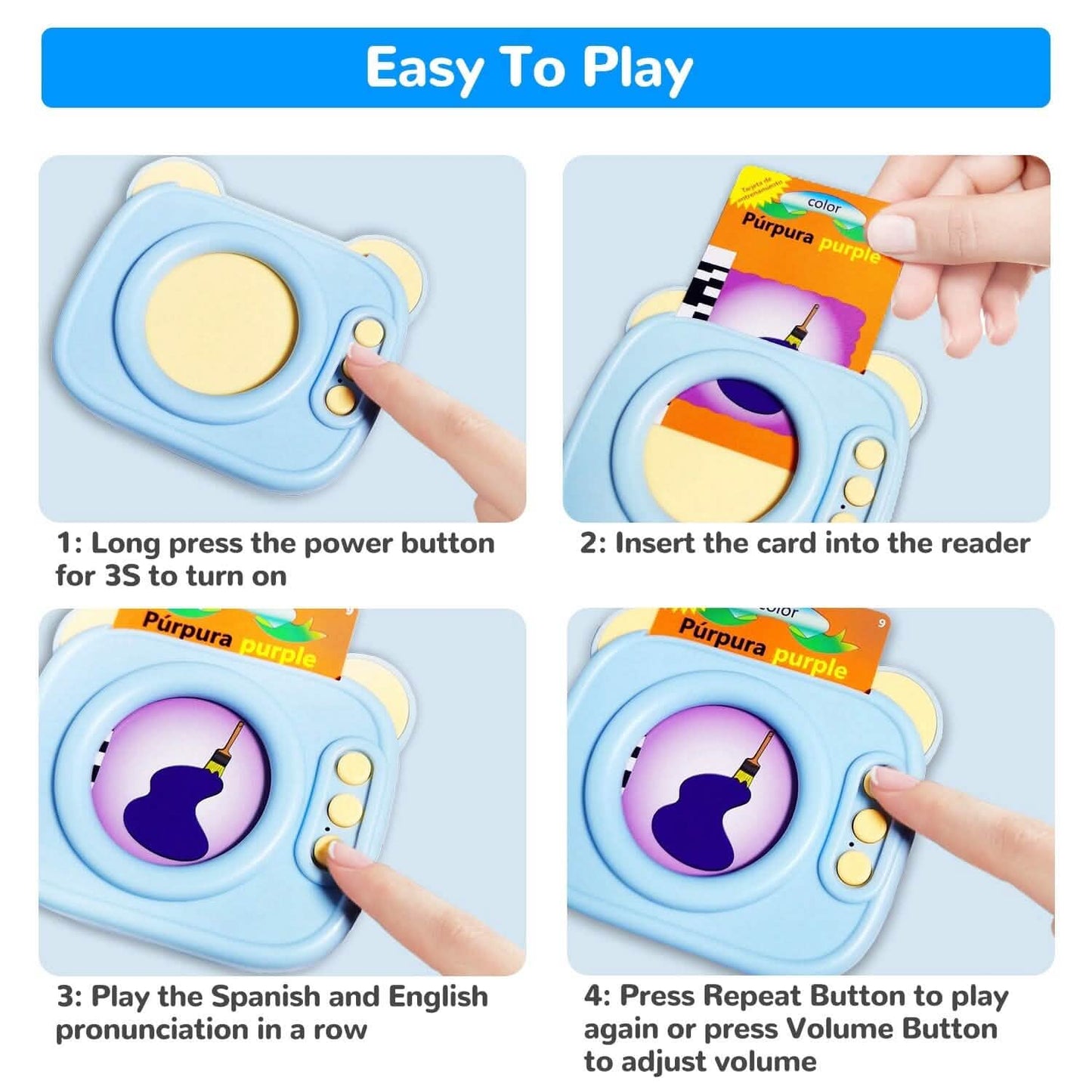 224 Sight Words Spanish and English Bilingual Talking Flash Cards DailySale