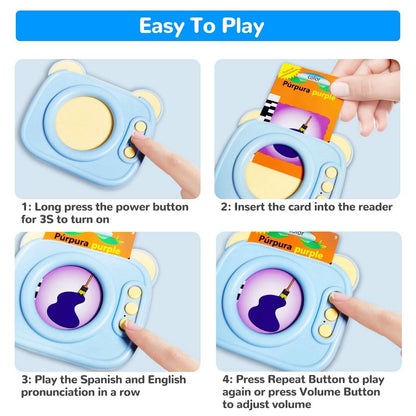 224 Sight Words Spanish and English Bilingual Talking Flash Cards DailySale