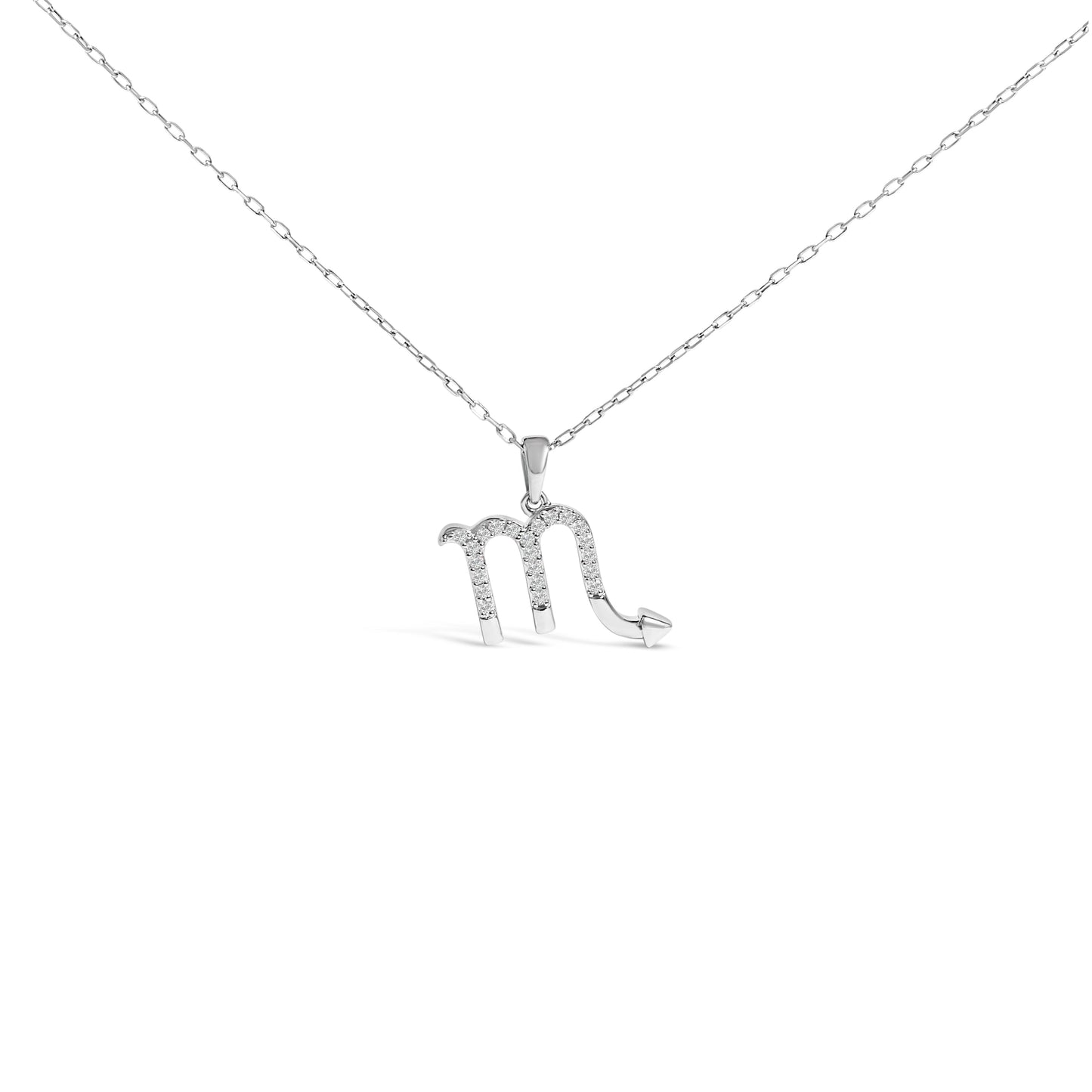 Sterling Silver 1/7 Cttw Diamond Scorpio Zodiac Pendant Necklace Bids.com