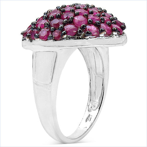 3.53 Carat Genuine Ruby .925 Sterling Silver Ring Bids.com