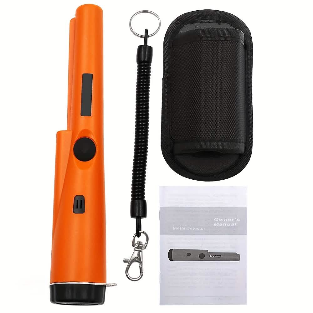360° Pinpointer Metal Detector with LED, Vibration & Holster (Orange) DailySale