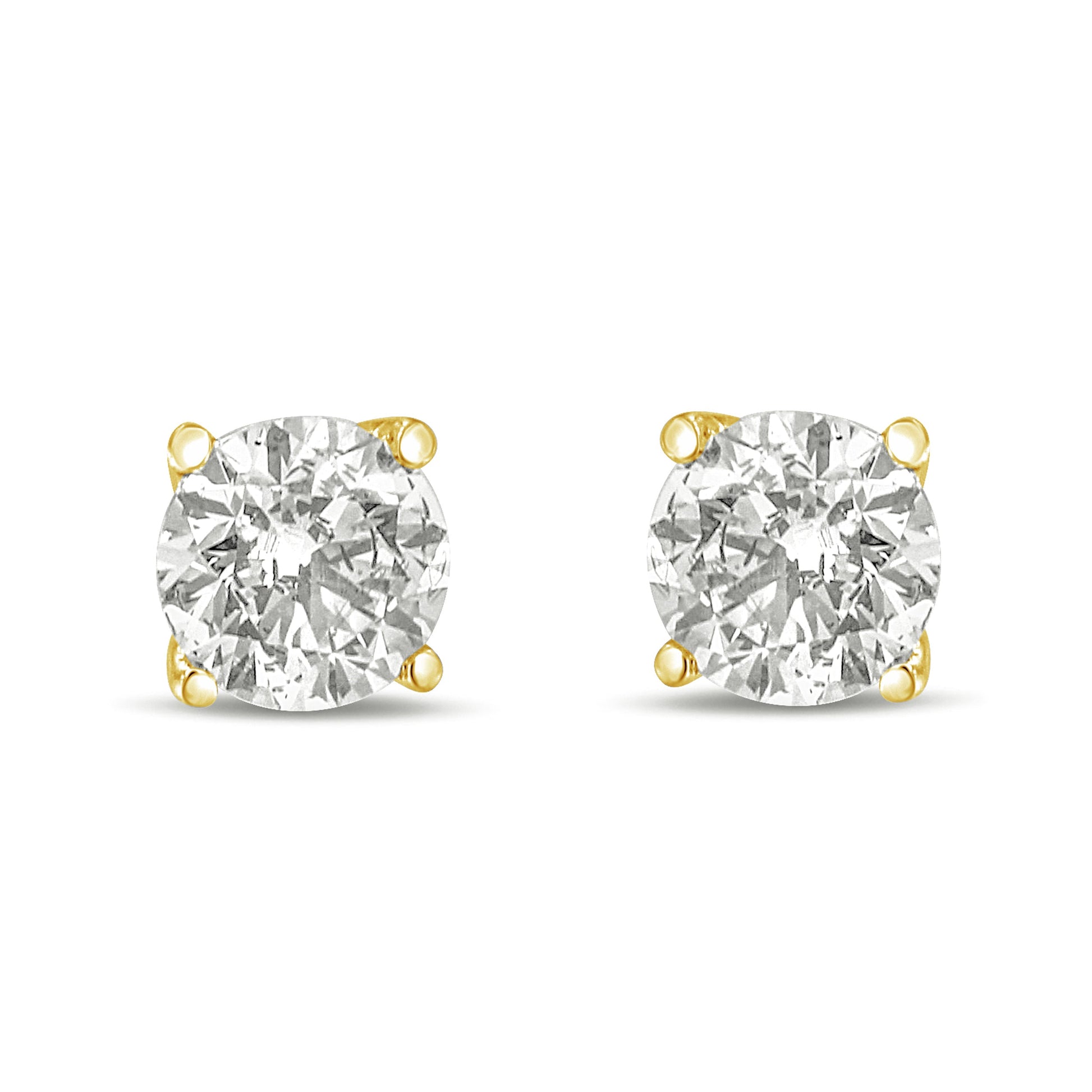 14K White Gold 1.0 Cttw Round Brilliant Cut Lab Grown White Diamond 4-Prong Classic Solitaire Stud Earrings (F-G Color, VS1-VS2 Clarity) Bids.com
