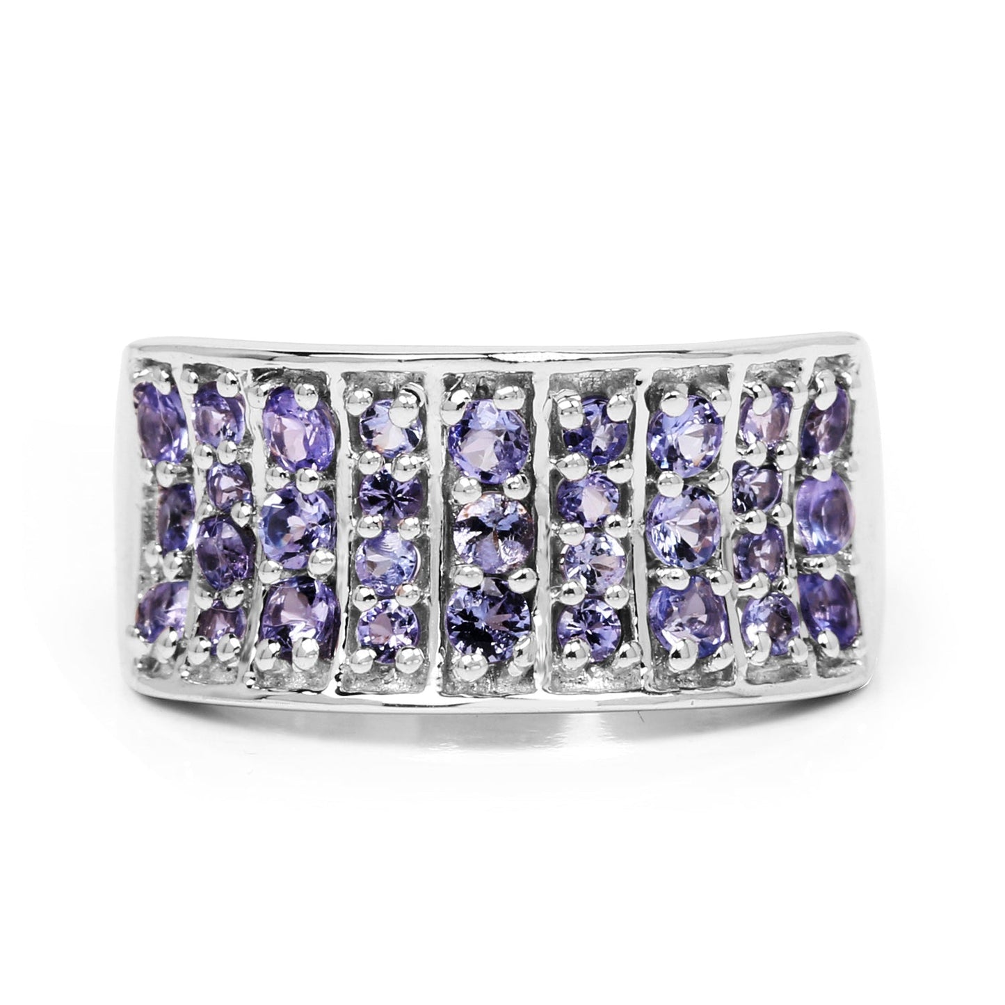 1.23 Carat Genuine Tanzanite .925 Sterling Silver Ring Bids.com