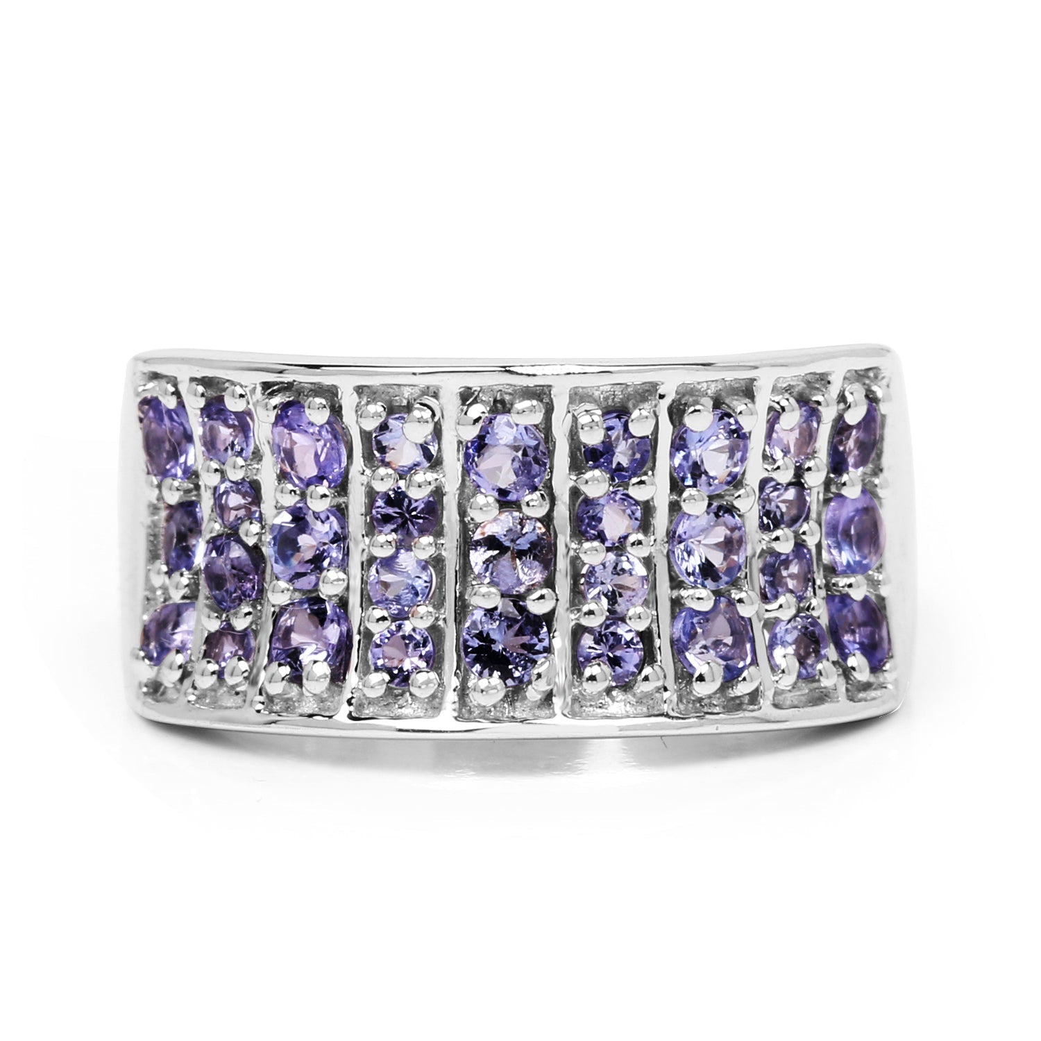 1.23 Carat Genuine Tanzanite .925 Sterling Silver Ring Bids.com