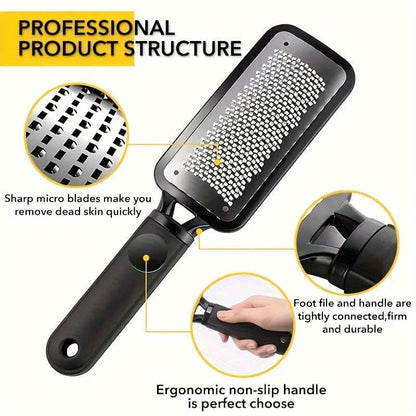 4-Piece Stainless Steel Foot File Set – Callus & Dead Skin Remover DailySale