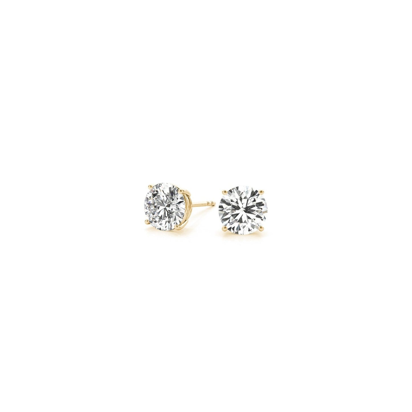 1 cttw Certified IGI Lab Grown Round Diamond Stud Earrings 14k Yellow Gold (G/VS2) Bids.com
