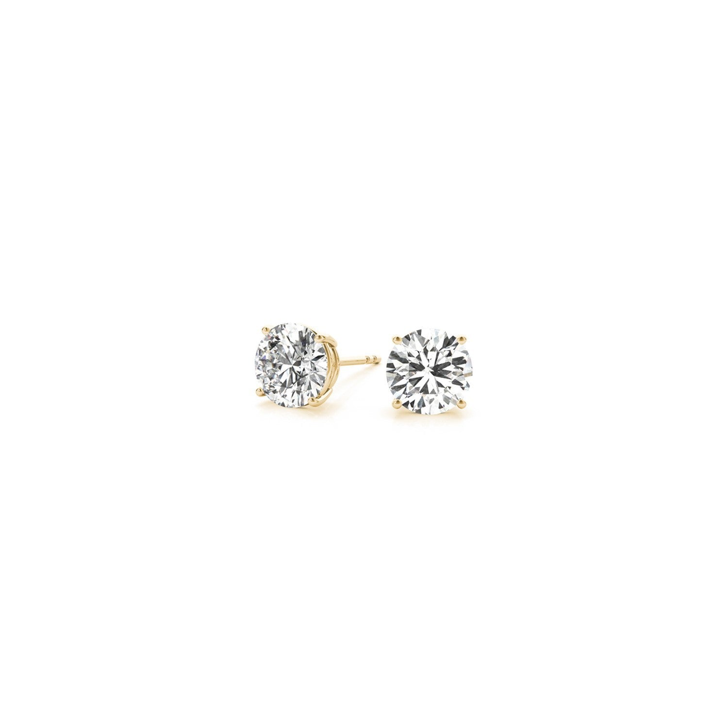 1 cttw Certified IGI Lab Grown Round Diamond Stud Earrings 14k Yellow Gold (G/VS2) Bids.com