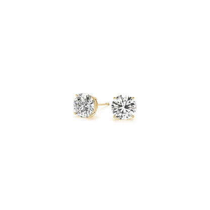 1 cttw Certified IGI Lab Grown Round Diamond Stud Earrings 14k Yellow Gold (G/VS2) Bids.com