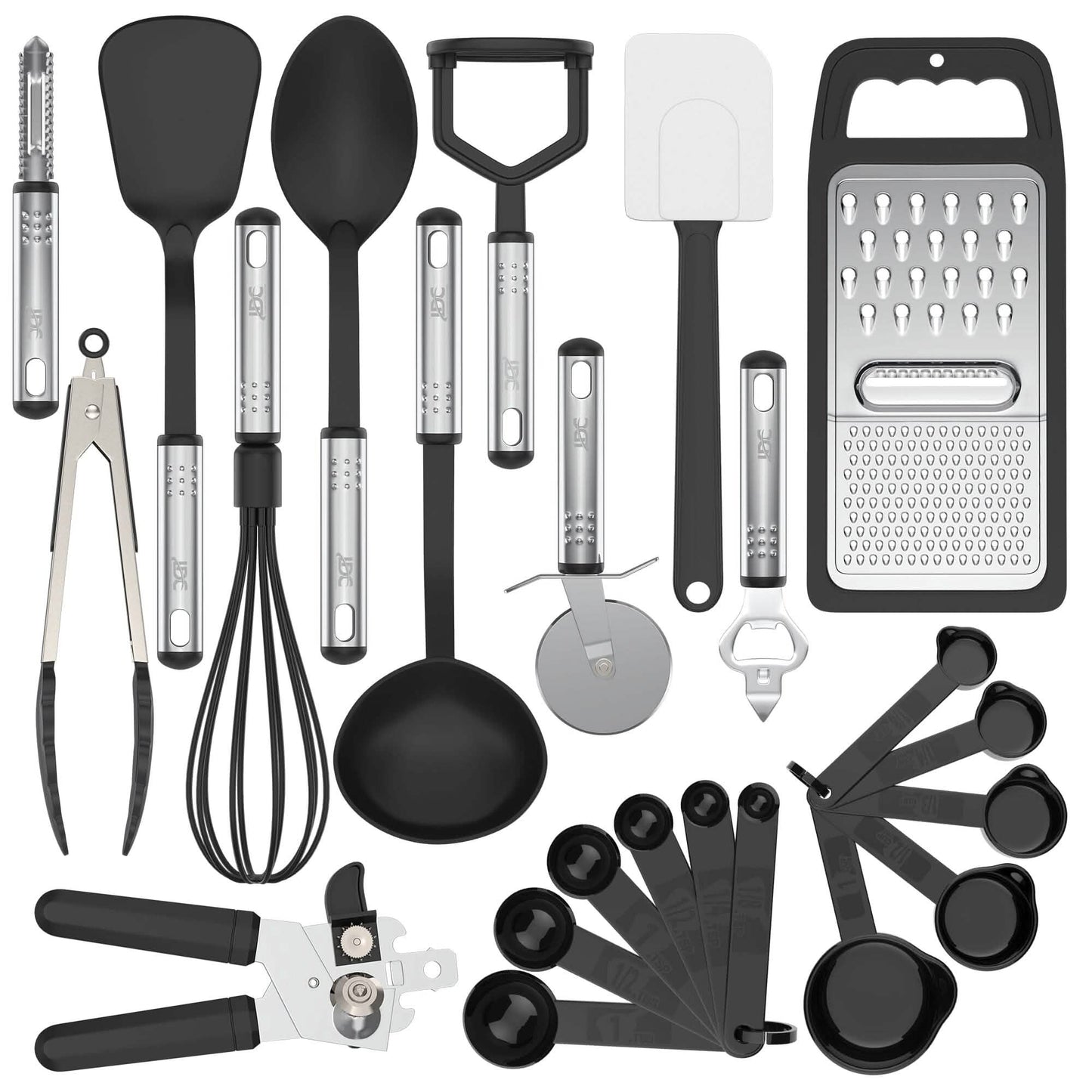 23-Piece: Lux Decor Collection Stainless Steel Nylon Cooking Utensils Set DailySale