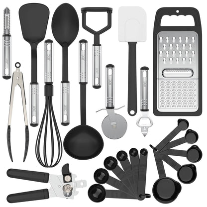 23-Piece: Lux Decor Collection Stainless Steel Nylon Cooking Utensils Set DailySale
