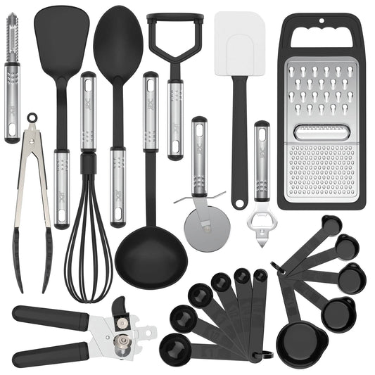 23-Piece: Lux Decor Collection Stainless Steel Nylon Cooking Utensils Set DailySale