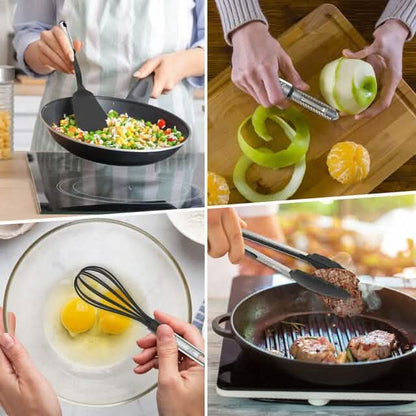 23-Piece: Lux Decor Collection Stainless Steel Nylon Cooking Utensils Set DailySale