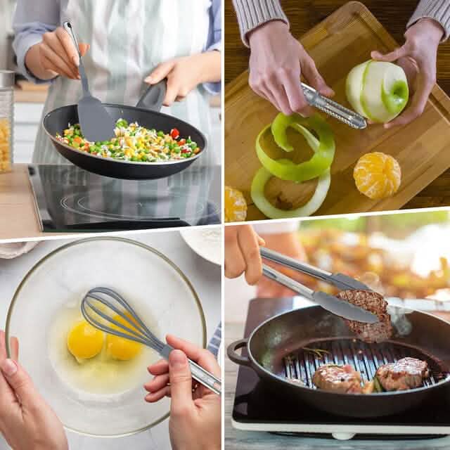 23-Piece: Lux Decor Collection Stainless Steel Nylon Cooking Utensils Set DailySale