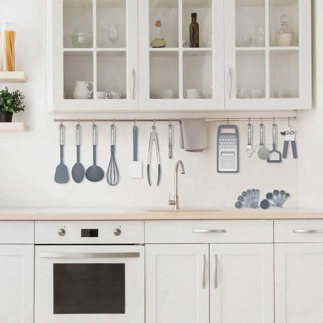 23-Piece: Lux Decor Collection Stainless Steel Nylon Cooking Utensils Set DailySale