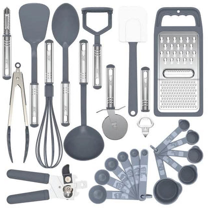 23-Piece: Lux Decor Collection Stainless Steel Nylon Cooking Utensils Set DailySale
