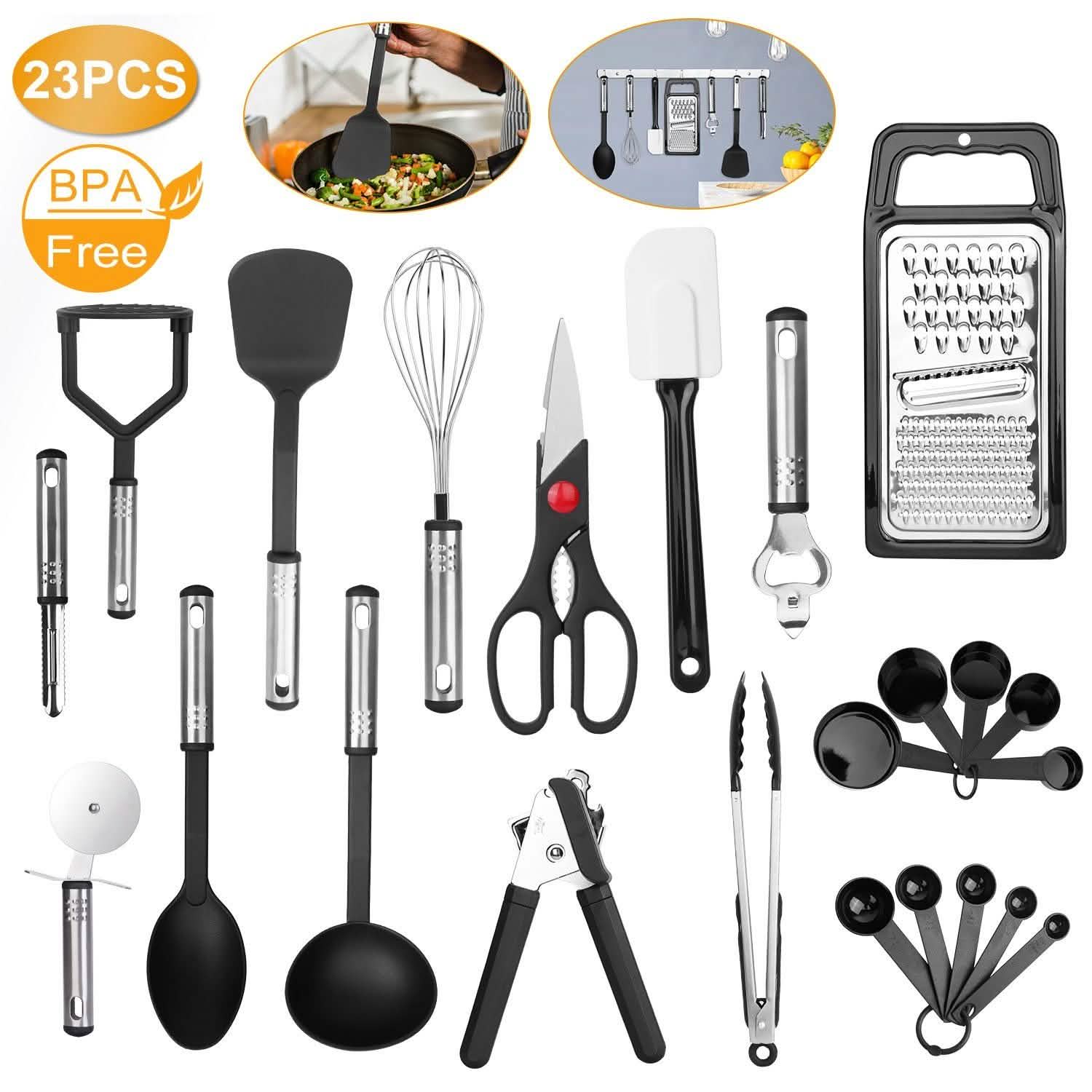 23-Piece Set: Kitchen Utensil Set Stainless Steel Nylon DailySale