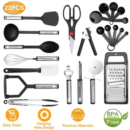 23-Piece Set: Kitchen Utensil Set Stainless Steel Nylon DailySale