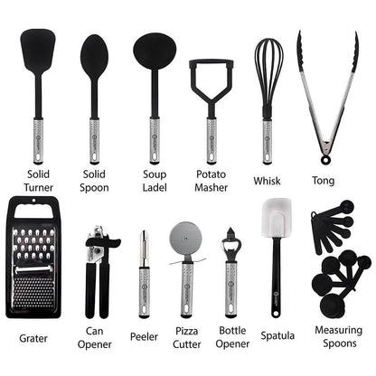 23-Piece Set: Nylon Cooking Utensils Set DailySale