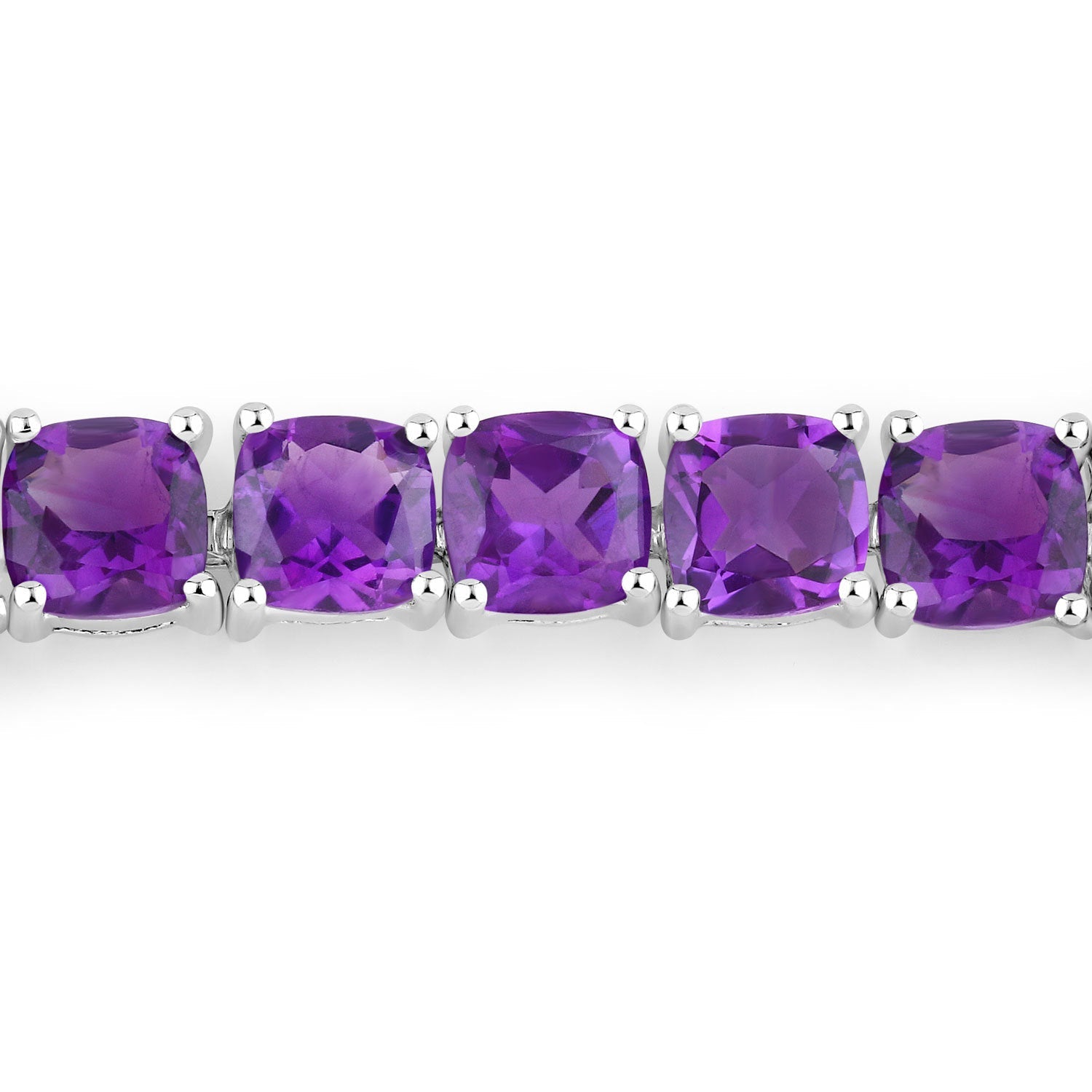 6.05 Carat Genuine Amethyst .925 Sterling Silver Bracelet Bids.com