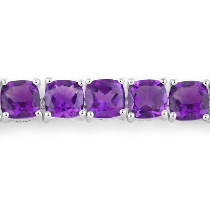 6.05 Carat Genuine Amethyst .925 Sterling Silver Bracelet Bids.com