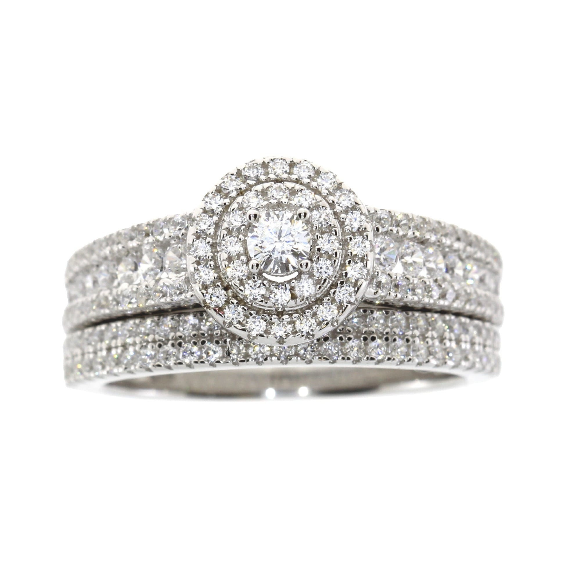 Natural Cubic Zirconia CZ SS Bridal Sterling Silver Bids.com