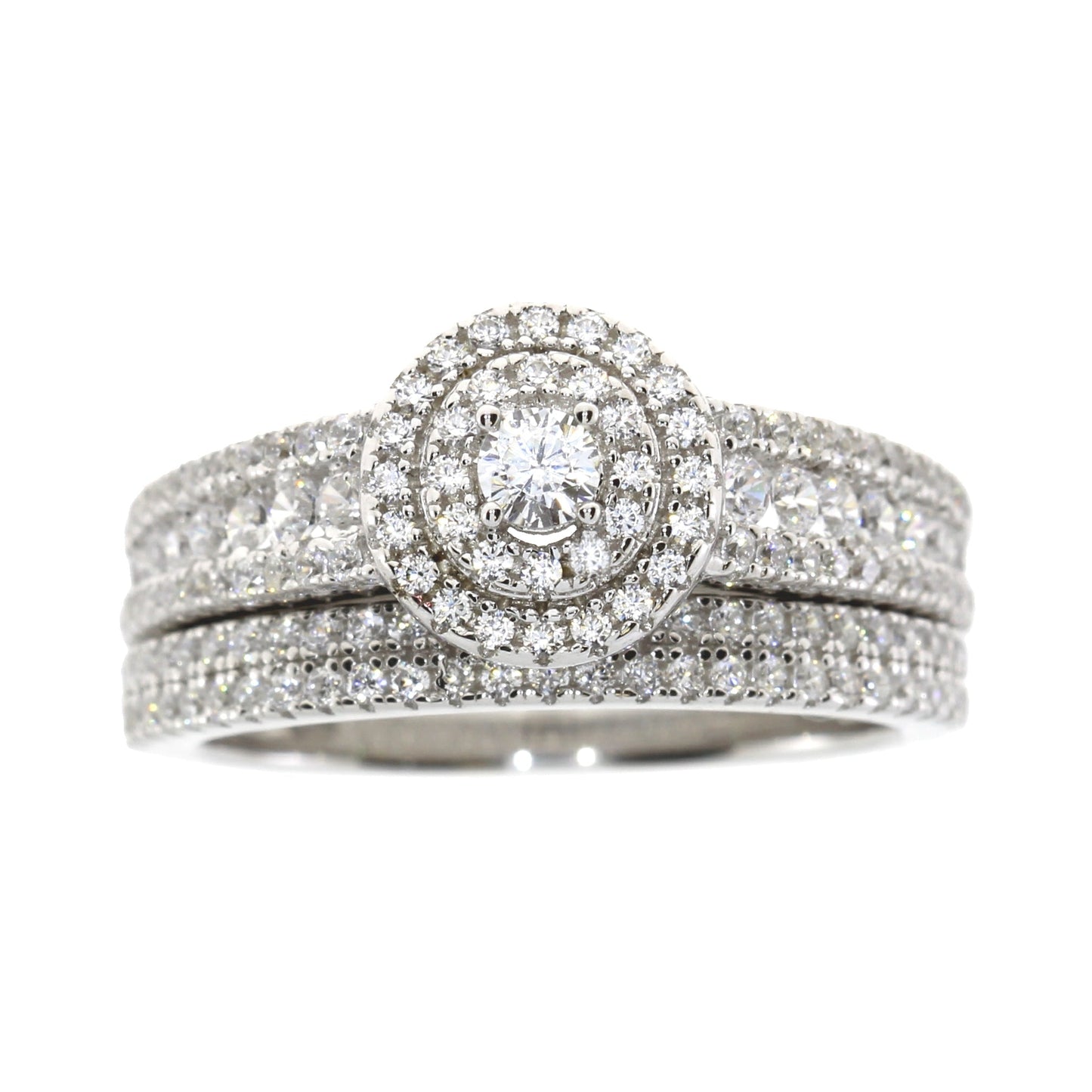 Natural Cubic Zirconia CZ SS Bridal Sterling Silver Bids.com