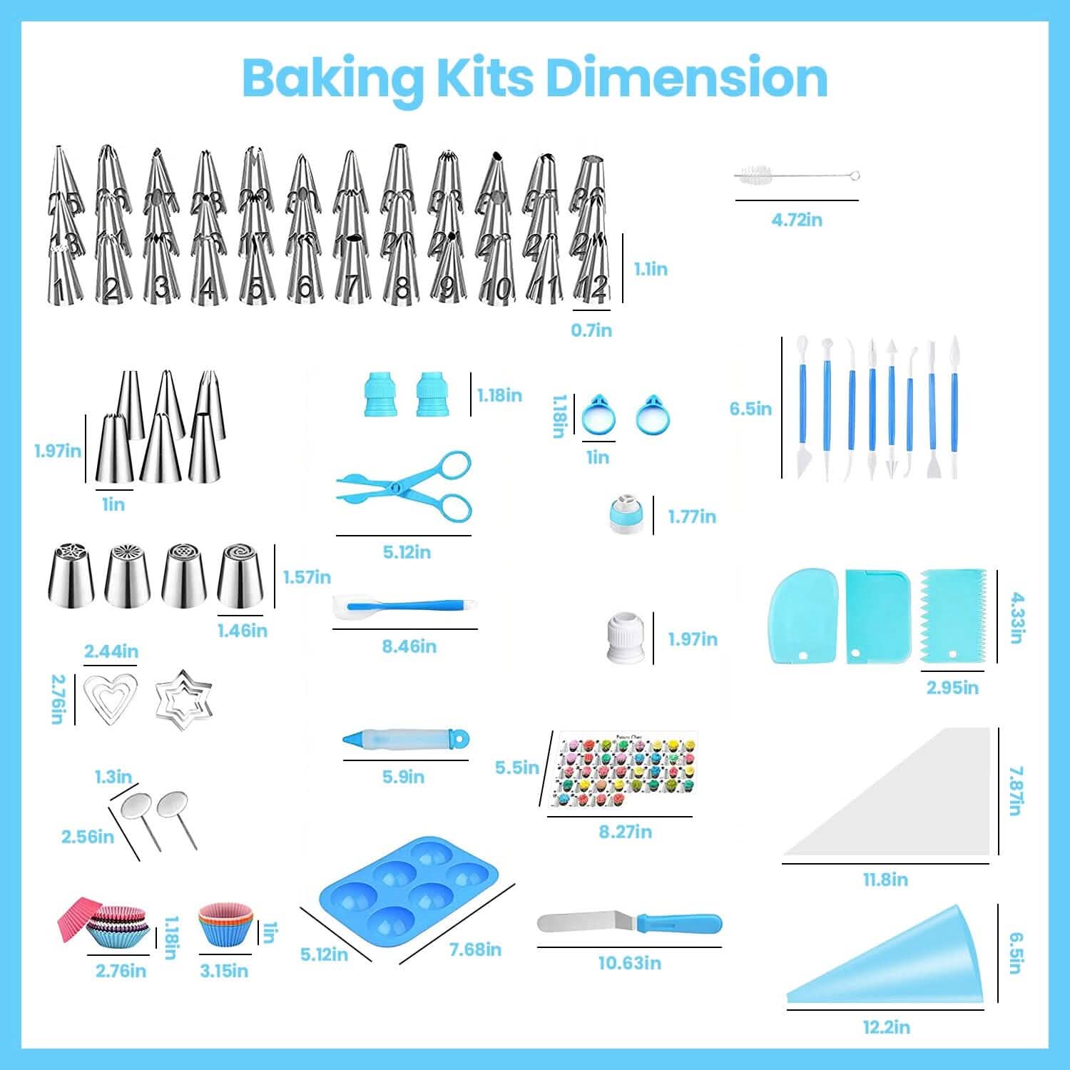 236-Pieces: Cake Decorating Kit Baking Tool with Piping Tips Couplers DailySale