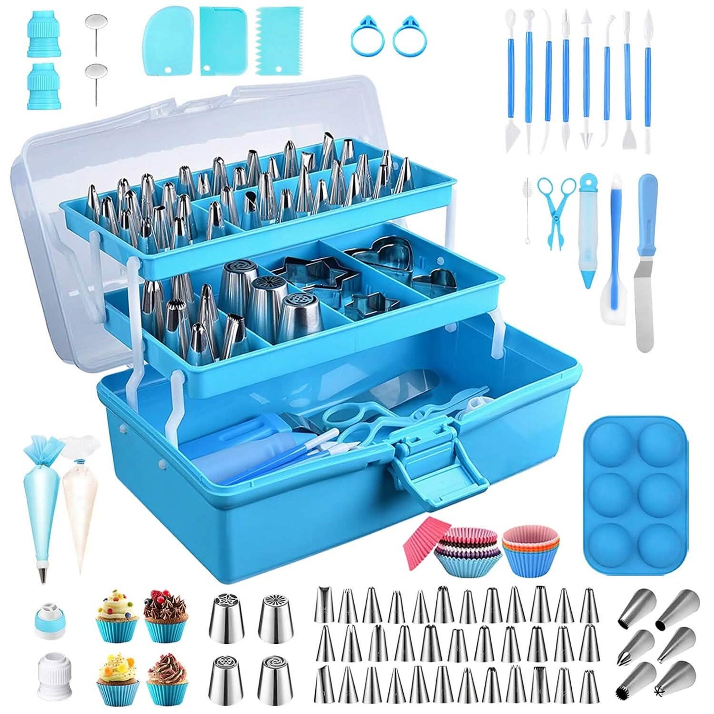 236-Pieces: Cake Decorating Kit Baking Tool with Piping Tips Couplers DailySale