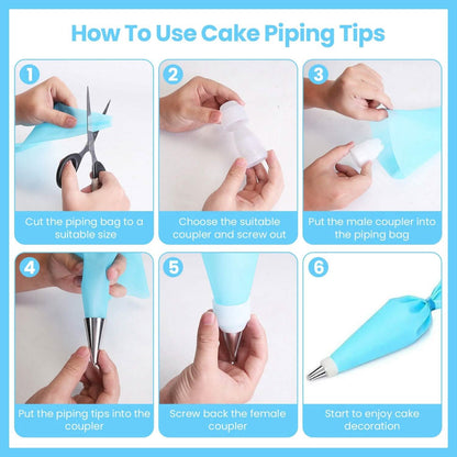 236-Pieces: Cake Decorating Kit Baking Tool with Piping Tips Couplers DailySale