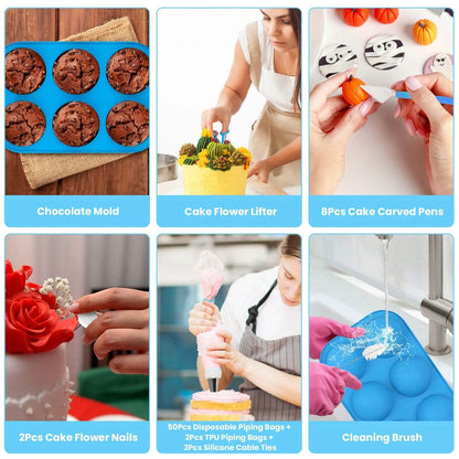 236-Pieces: Cake Decorating Kit Baking Tool with Piping Tips Couplers DailySale