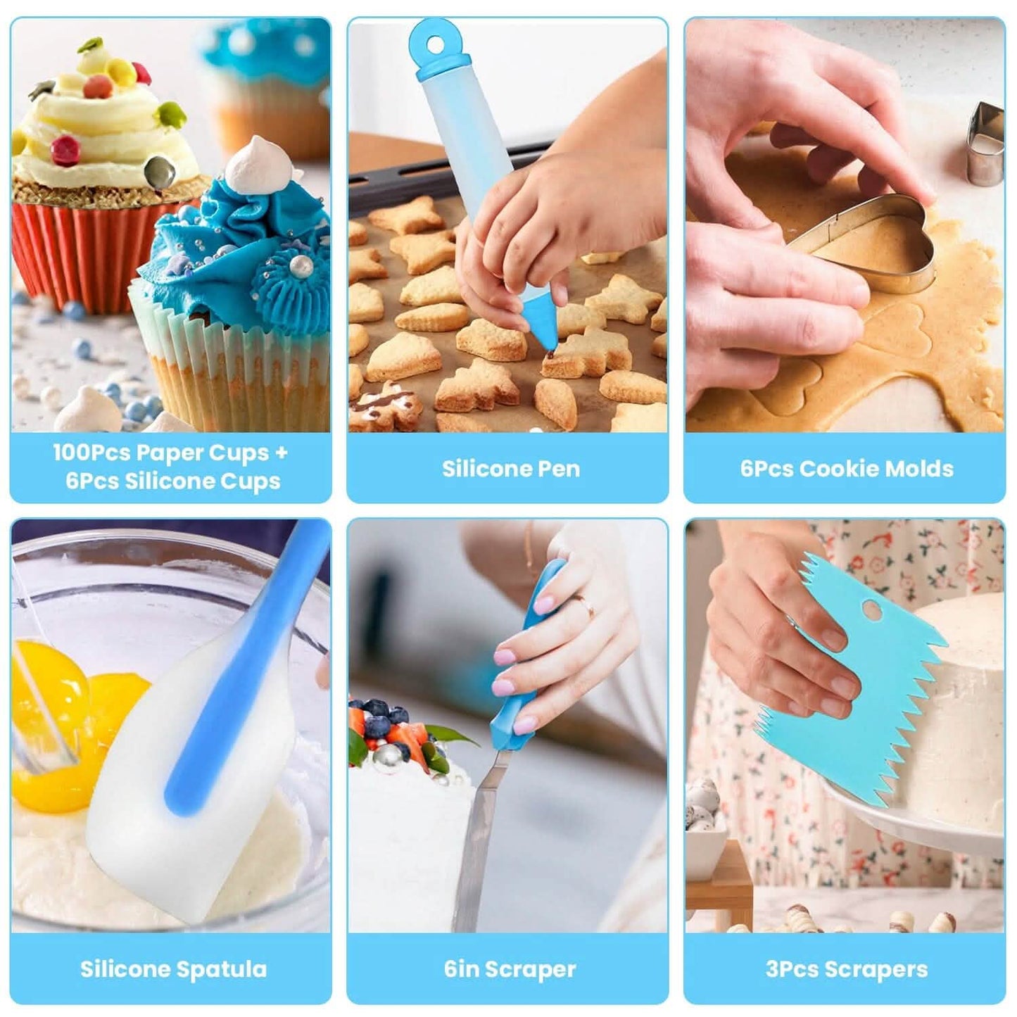 236-Pieces: Cake Decorating Kit Baking Tool with Piping Tips Couplers DailySale