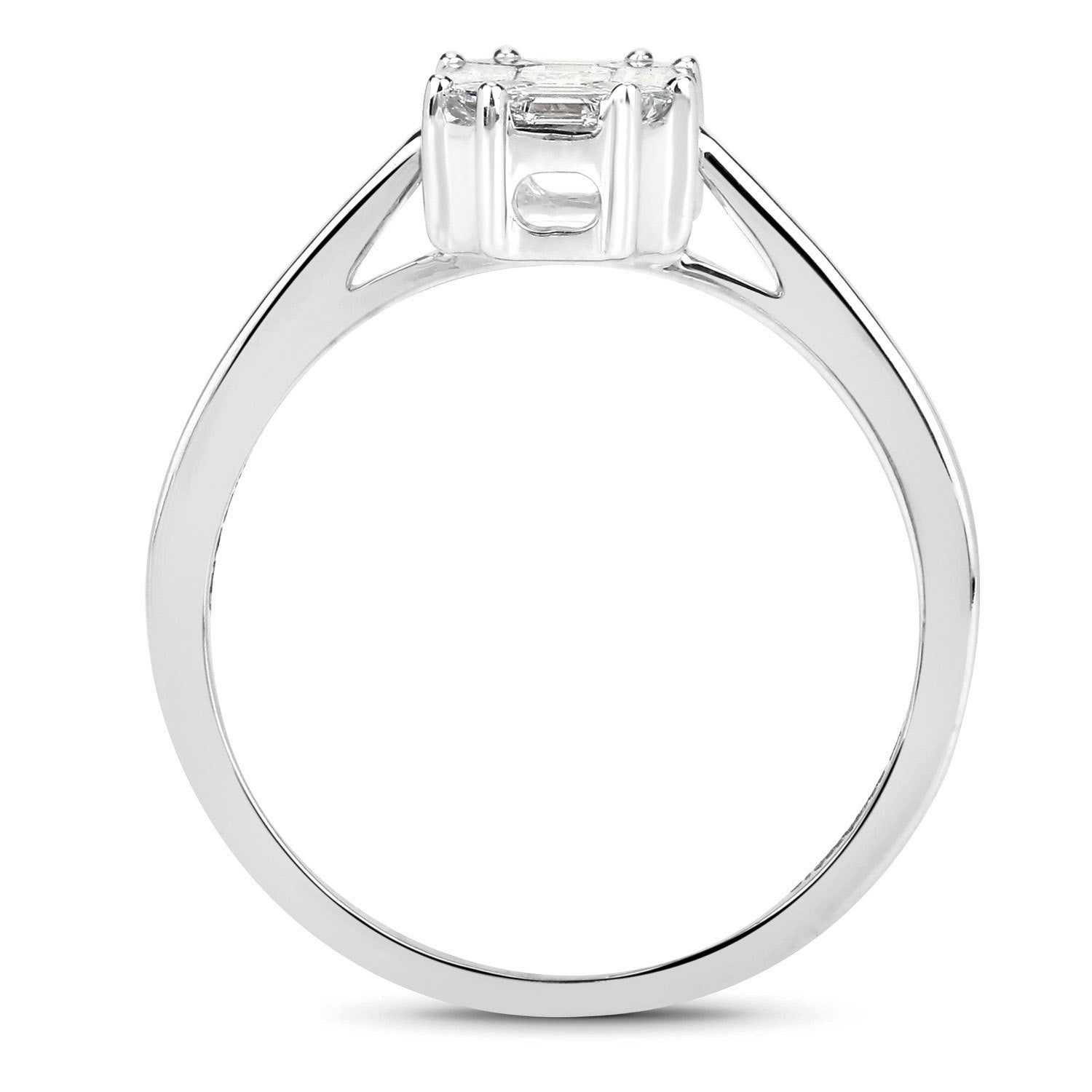 0.48 Carat Genuine White Diamond 18K White Gold Ring Bids.com