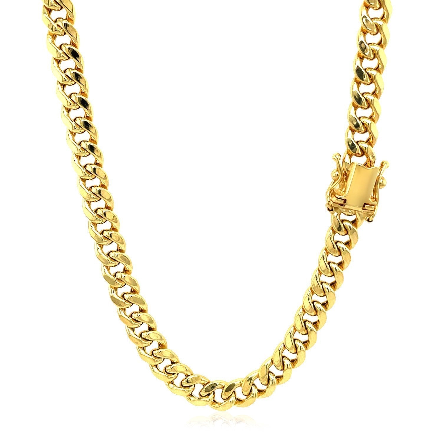 10k Yellow Gold Semi Solid Miami Cuban Chain (5.00 mm) Bids.com