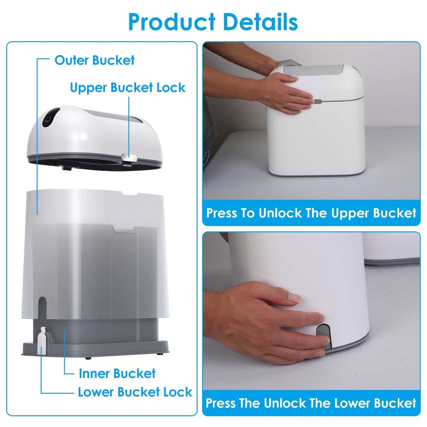 2.38 Gal/9L  Automatic Trash Can DailySale