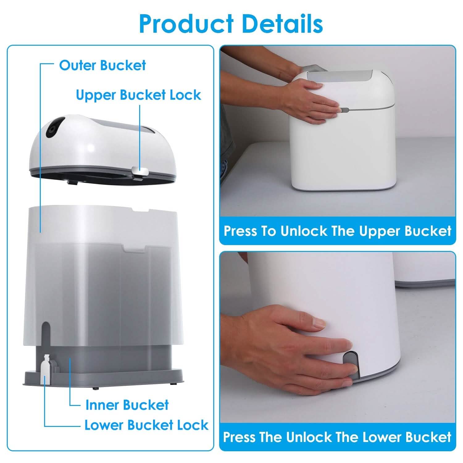 2.38 Gal/9L  Automatic Trash Can DailySale