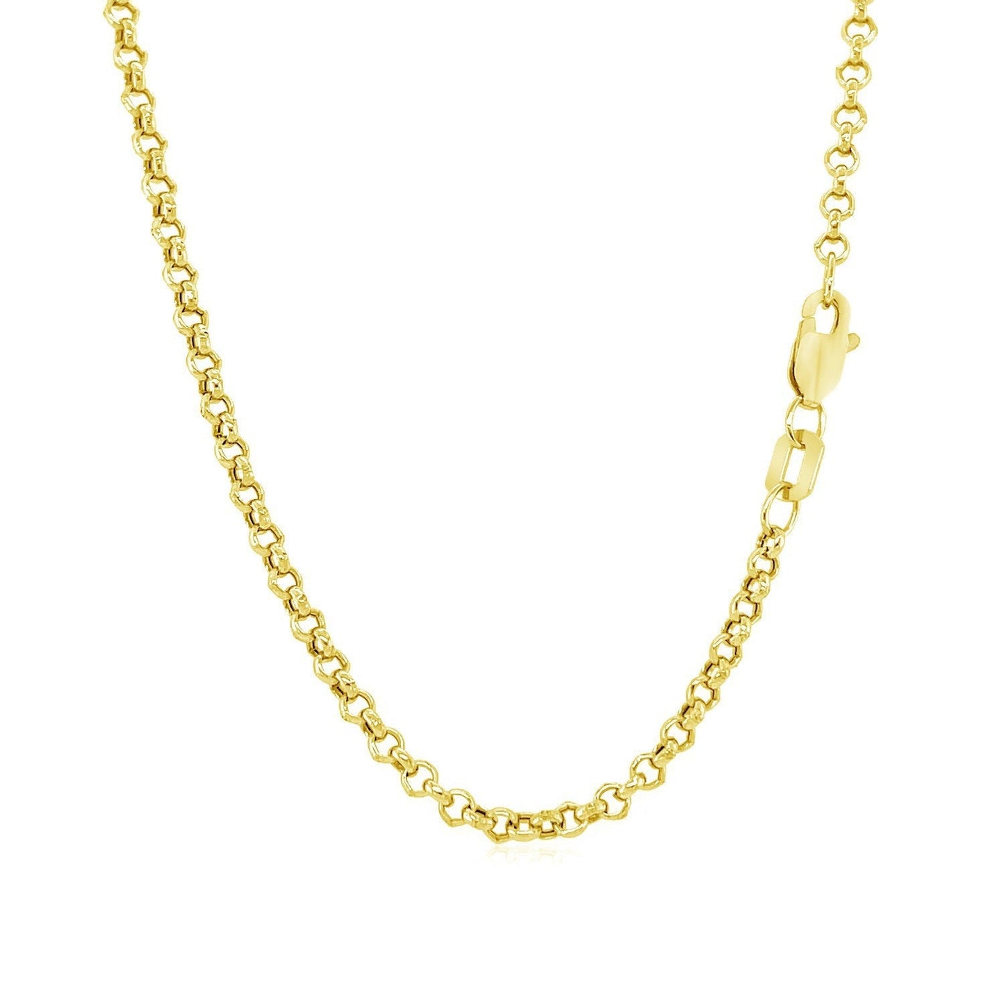 2.3mm 10k Yellow Gold Rolo Chain Bids.com