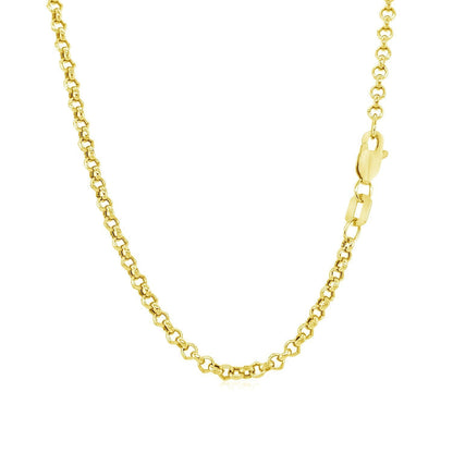 2.3mm 10k Yellow Gold Rolo Chain Bids.com