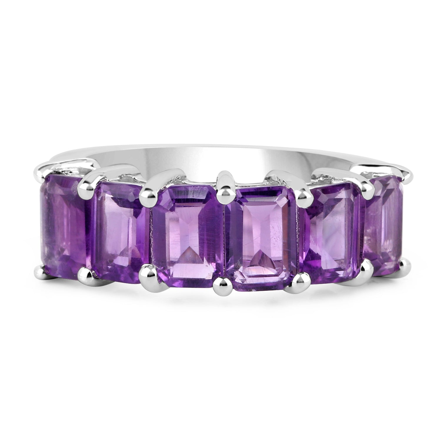 3.30 Carat Genuine Amethyst .925 Sterling Silver Ring Bids.com