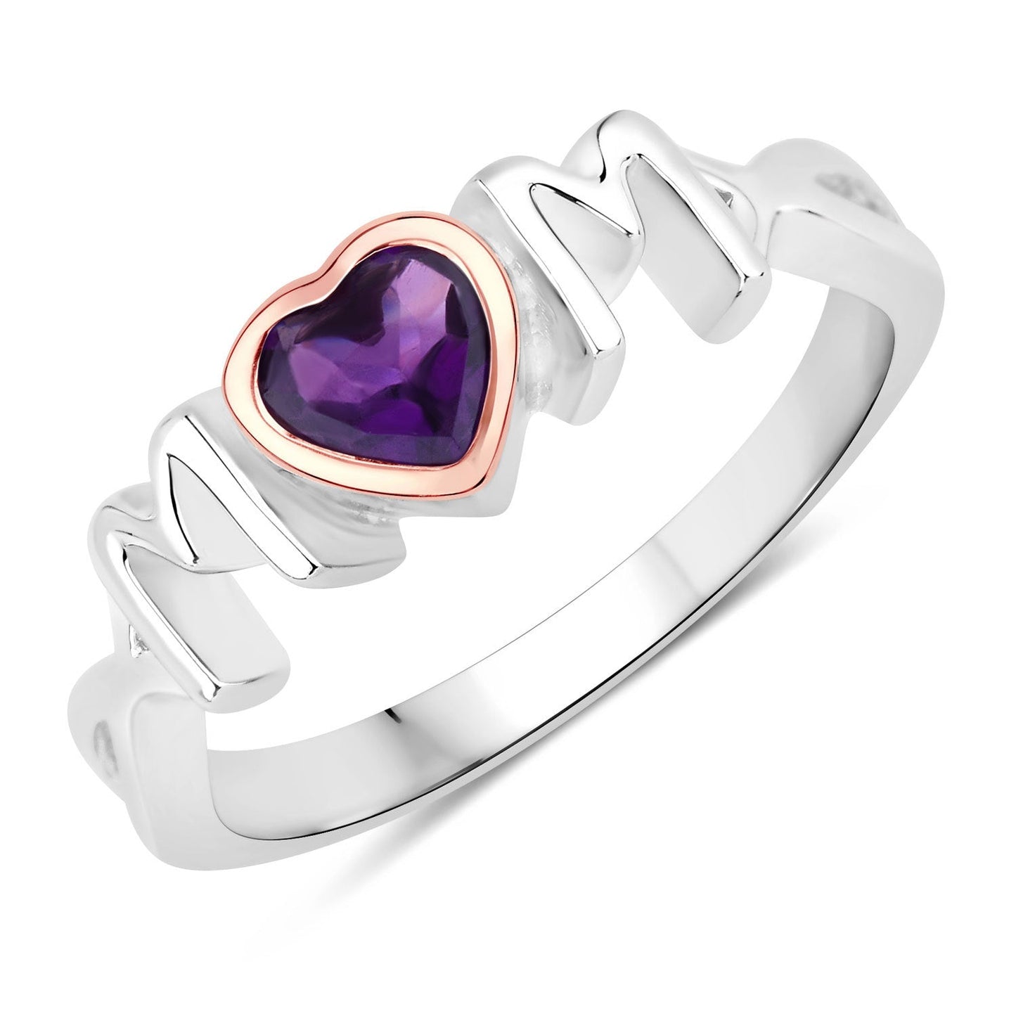 0.43 Carat Genuine Amethyst .925 Sterling Silver Ring Bids.com